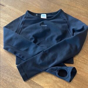 Gymshark Black Long Sleeve Crop Top